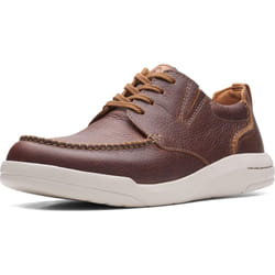 Clarks Men's Driftway Low Boat Shoe  Dark Tan Leather  10
