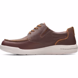 Clarks Men's Driftway Low Boat Shoe  Dark Tan Leather  10