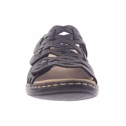 Clarks womens Leisa Faye Sandal  Black Leather  7 US