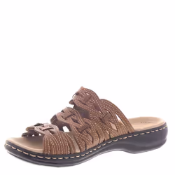 Clarks womens Leisa Faye Sandal  Tan Leather  8.5 Wide US