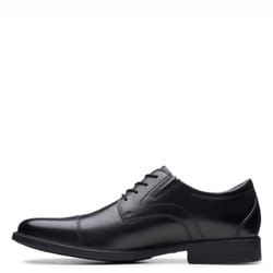 Clarks Men's Whiddon Cap Oxford  Black Leather  7 Wide
