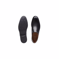 Clarks Men's Whiddon Plain Loafer  Black Leather  15
