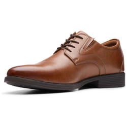 Clarks Men's Whiddon Plain Oxford  Dark Tan Leather  13