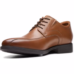 Clarks Men's Whiddon Pace Oxford Dark Tan Leather 7.5