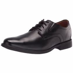 Clarks Men's Whiddon Plain Oxford Black Leather 8 Wide