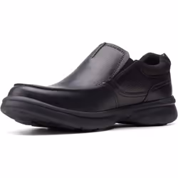 Clarks Men's Bradley Free Loafer Black Tumbled Leather 10 Wide