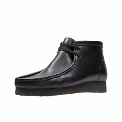 Clarks Men's Wallabee Boot Chukka  Black Leather  8