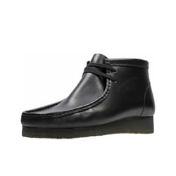 Clarks Men's Wallabee Boot Chukka  Black Leather  8