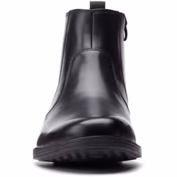 Clarks Men's Whiddon Zip Waterproof Ankle Boot  Black Leather  7