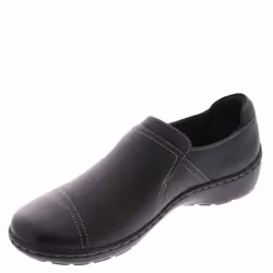 Clarks Women's Cora Poppy Loafer Black Tumbled 8.5