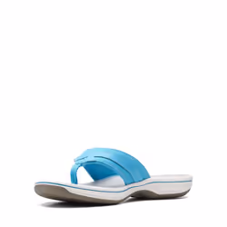 Clarks Women's Breeze Sea Flip-Flop  Aqua Synthetic  8