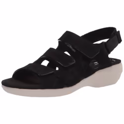 Clarks Women's Alexis Band Sandal Black Suede 8