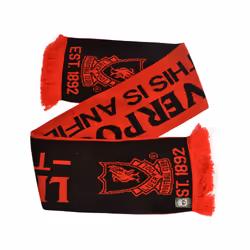 Liverpool Anfield Red Black Jacquard Knit Scarf