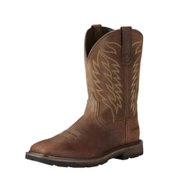 Ariat Mens Groundbreaker Wide Square Toe Work Boot Brown 9.5 Wide