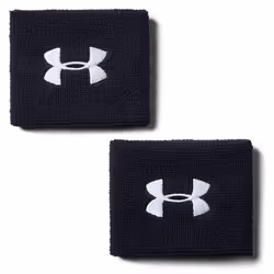 Under Armour Mens 3-inch Performance Wristband 2-Pack Black (001)Whi