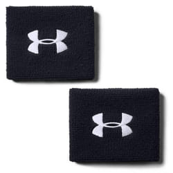 Under Armour Mens 3-inch Performance Wristband 2-Pack   Black (001)Whi