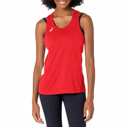 ASICS Women's Women's Team Sweep Singlet  Red/White  Small