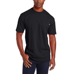 Dickies mens Heavyweight Crew Neck Short Sleeve Tee Henley Shirt  Black  Small US