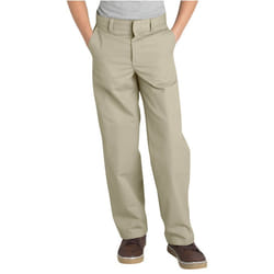 Dickies Boy's Big Flex Waist Flat Front Pants  Desert Sand  12 Husky