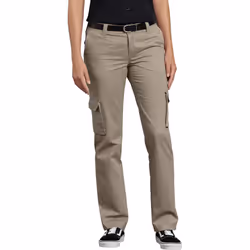 Dickies Womens Relaxed Fit Stretch Cargo Straight Leg Work Utility Pants Desert Sand 8 US