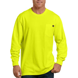 Dickies Men's Long Sleeve Heavyweight Crew Neck  Bright Yellow  3X