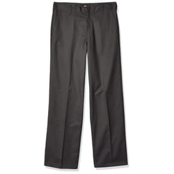 Dickies Boy's Big Flex Waist Flat Front Pants  Charcoal  10 Husky