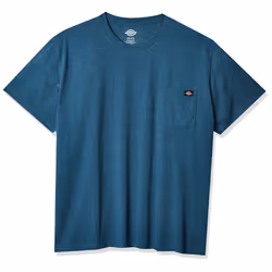 Dickies mens Short Sleeve Heavyweight Heathered Crew Neck Tee Big T Shirt Baltic Blue Heather 3X-Large Big US
