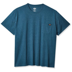 Dickies mens Short Sleeve Heavyweight Heathered Crew Neck Tee Big T Shirt  Baltic Blue Heather  3X-Large Big US