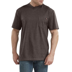 Dickies Men's Heavyweight Crew Neck Short Sleeve Tee  Chocolate Brown  Large