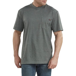 Dickies Men's Big & Tall Heavyweight Crew Neck Short Sleeve Tee Big  Hunter Green Heather  X-Large Tall