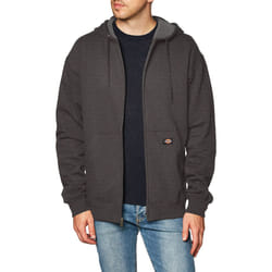 Dickies Men's Full Zip Fleece Hoodie  Dark Heather  Medium