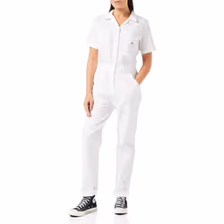 Dickies womens Short Sleeve Flex Work Utility coveralls White X-Smal