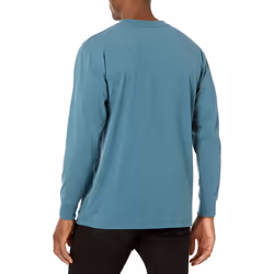 Dickies mens Long Sleeve Heavyweight Crew Neck Work Utility T Shirt  Baltic Blue Single Dye Heather  X-Large US