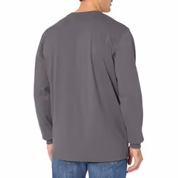 Dickies Men's Big & Tall Long Sleeve Heavyweight Crew Neck  Burgundy Single Dye Heather  Large Tall