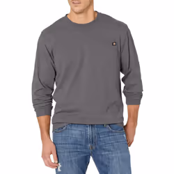 Dickies mens Long Sleeve Heavyweight Crew Neck Work Utility T Shirt  C