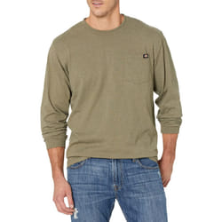 Dickies mens Long Sleeve Heavyweight Crew Neck Big and Tall Work Utility T Shirt  Military Green Single Dye Heather  3X-Large US