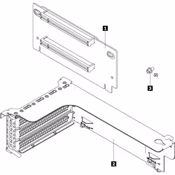 Lenovo ThinkSystem SR550/SR590/SR650 x16/x8 PCIe FH Riser 1 Kit, Mounting kit, ThinkSystem SR550/SR590/SR650, x16/x8 PCIe, M3 ...
