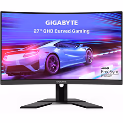 GIGABYTE G27QC 27" 165Hz 1440P Curved Gaming Monitor, 2560 x 1440 VA 1500R Display, 1ms (MPRT) Response Time, 92% DCI-P3, HDR ...