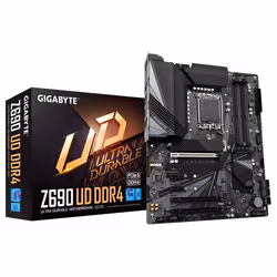 GIGABYTE Z690 UD DDR4 (rev. 1.0), Intel, LGA 1700, Intel® Core™ i5, Intel® Core™ i7, Intel® Core™ i9, DDR4-SDRAM, 128 GB, DIM ...