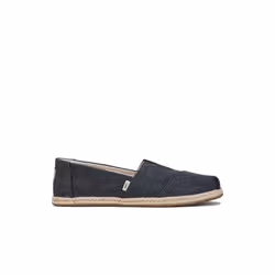 Women's Toms Washed Canvas Espadrille Pumps in Black - UK 3