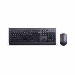 Lenovo Professional Wireless Keyboard and Mouse Combo, German, Full-size (100%), Wireless, RF Wireless, QWERTZ, Black, Mouse ...