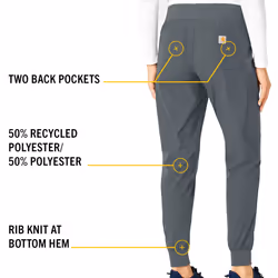 Carhartt Size Women's Force Jogger Pant  Pewter  Large Tall