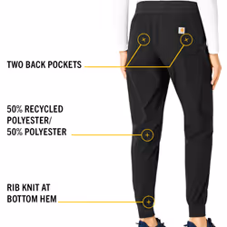 Carhartt Women's Force Jogger Pant  Black  X-Small