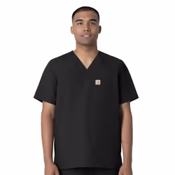 Carhartt Men's Force V-Neck Shirttail Top Black Small