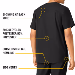 Carhartt Men's Force V-Neck Shirttail Top  Black  Small