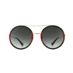 Gucci Sunglasses GG0061S 003 Gold Green and Red Green Gradient