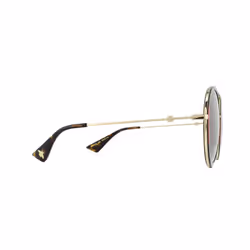 Gucci Sunglasses GG0061S 003 Gold Green and Red Green Gradient