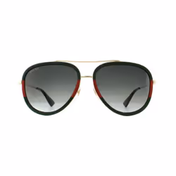 Gucci Sunglasses GG0062S 003 Gold Green Red Green Gradient