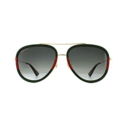Gucci Sunglasses GG0062S 003 Gold Green Red Green Gradient