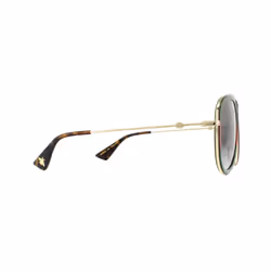 Gucci Sunglasses GG0062S 003 Gold Green Red Green Gradient